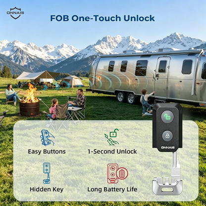 ONNAIS Full Metal RV Keyless Entry Door Lock with Password & Remote, Fits Most Trailers and 5th Wheels, Ideal Gifts for RV Owners